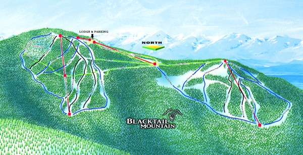 Blacktail Mountain Ski Trail Map