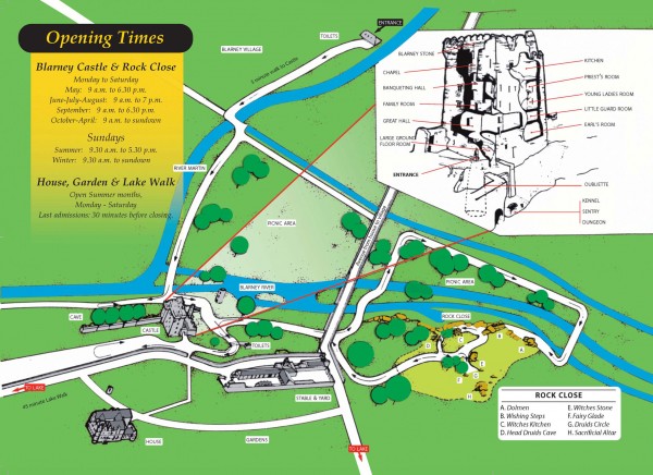 Blarney Castle Map