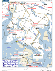 Blue Hill Peninsula, Maine, US Map