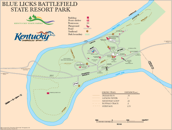 Blue Licks Battlefield State Resort Park Map