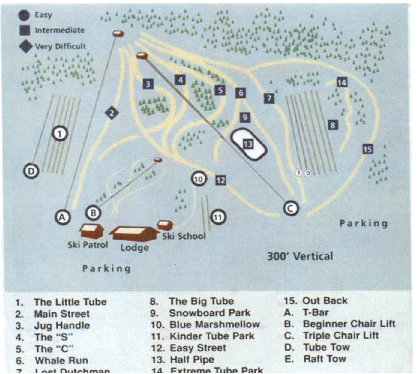 Blue Marsh Ski Area Ski Trail Map