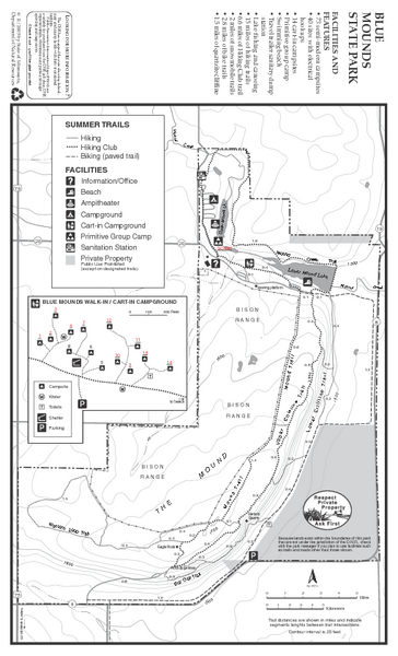 Blue Mounds State Park Map
