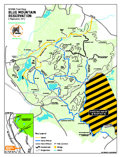 Blue Mountain Reservation Mountain Bike Trail Map