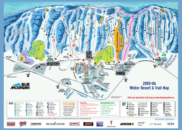 Blue Mountain Ski Trail Map