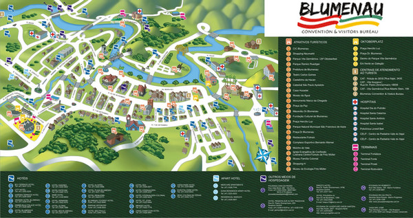 Blumenau Tourist Map