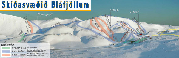 Bláfjöll Ski Trail Map