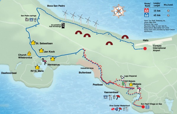 Boca St. Michiel Malpais Mountain Biking trail map