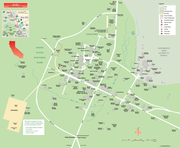 Bodie State Park Map