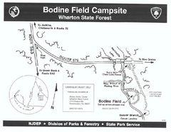 Bodine Field camp area map