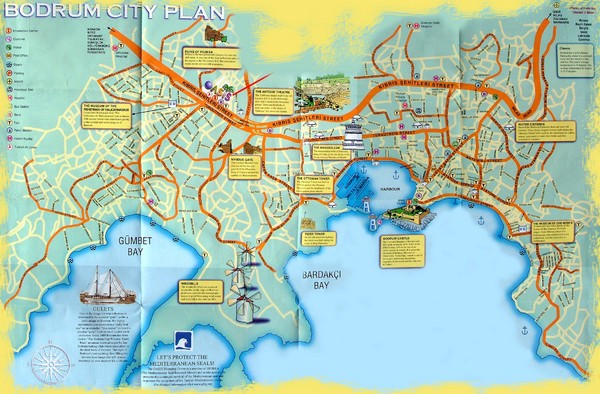 Bodrum Tourist Map