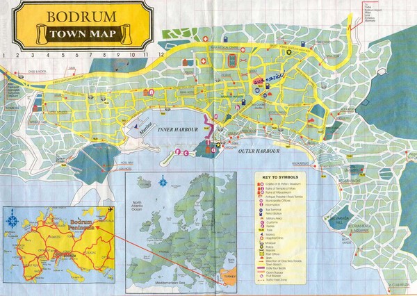 Bodrum Town Map