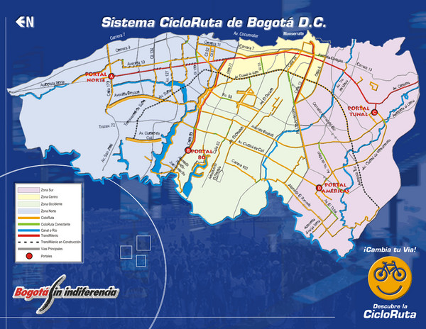 Bogota Bicycle Map