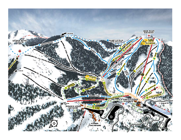 Bogus Basin Frontside Ski Trail Map