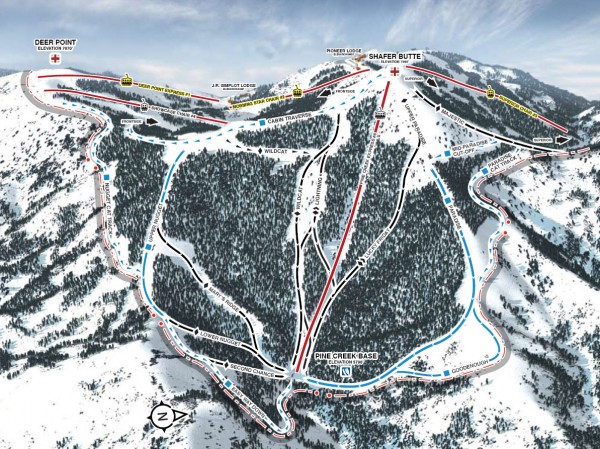 Bogus Basin Ski Resort Map Bogus Basin Ski Trail Map - Pine Creek - 30 Bogus Creek Road 83631 • Mappery