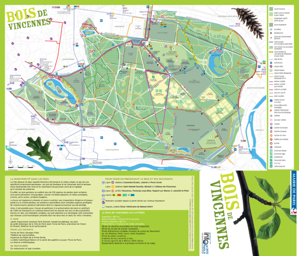 Bois de Vincennes Park Map