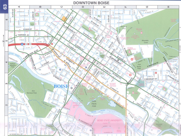 Boise, Idaho Downtown Map