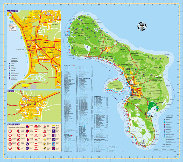 Bonaire Island Tourist Map