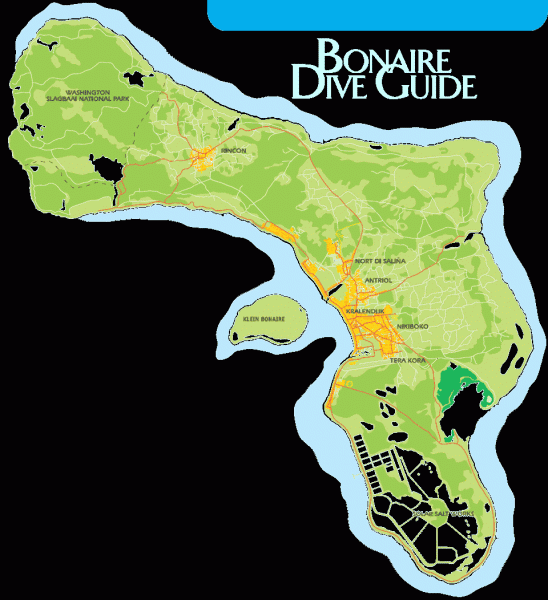 Bonaire tourist map bonaire • mappery