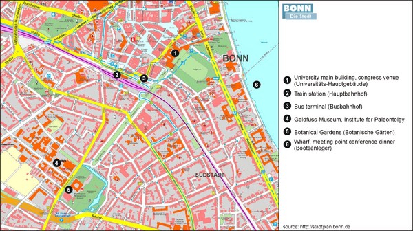 Bonn die Stadt Map