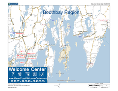 Boothbay Area, Maine, USA Map