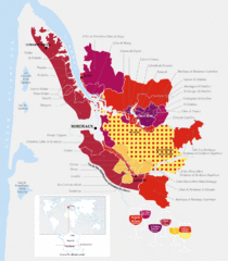 Bordeaux Region Wine Districts Map Bordeaux Region Wine Districts Map