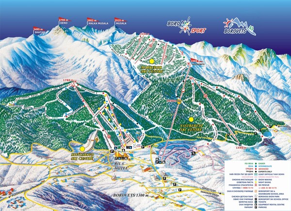 Borovets Ski Map