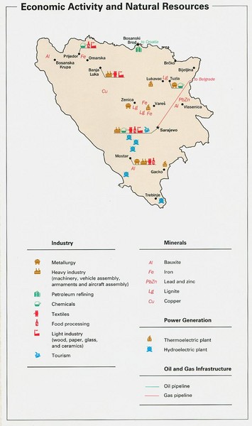 Bosnia and Herzegovina Economic Activity Map