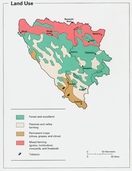 Bosnia and Herzegovina Land Use Map