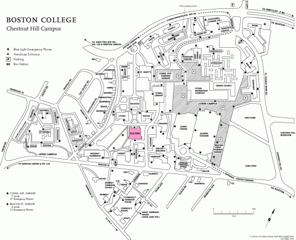 Boston College Chestnut Hill Campus Map
