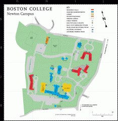 Boston College Newton Campus Map Boston College Newton Campus Map