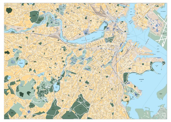 Boston, Massachusetts City Map