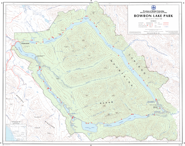 Bowron Lake Park Map