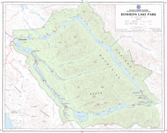 Bowron Lake Park Map Bowron Lake Park Map