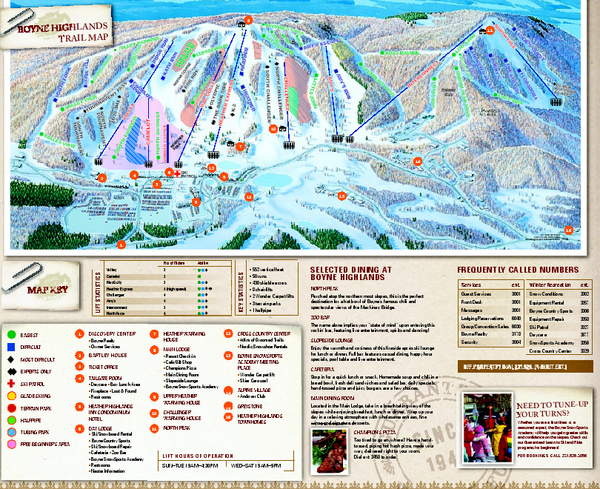 Boyne Highlands Ski Trail Map