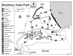 Branbury State Park map