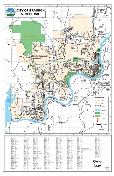 Street Map Of Branson Mo
