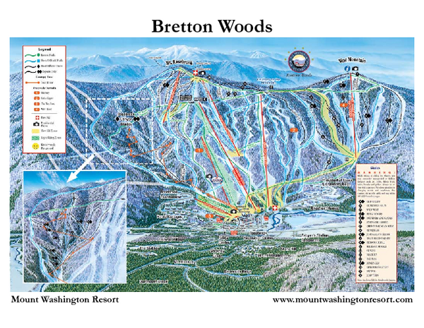 Bretton Woods Ski Area Ski Trail Map