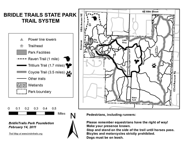 Bridle Trails State Park Map Bridle Trails State Park Wa Mappery