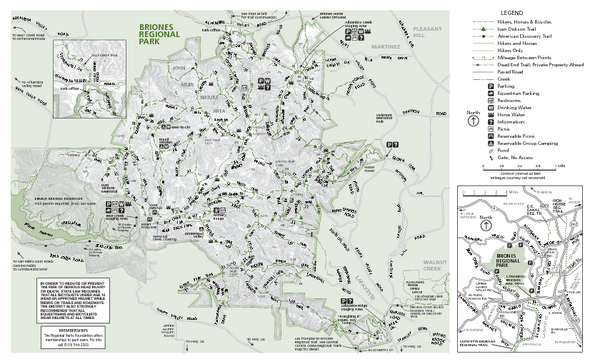 Briones Regional Park Map  Zoning Map
