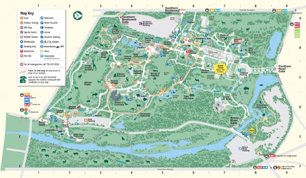 Bronx Zoo Map