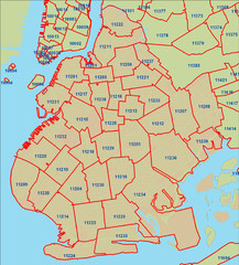 Brooklyn zip codes Map Brooklyn zip codes Map