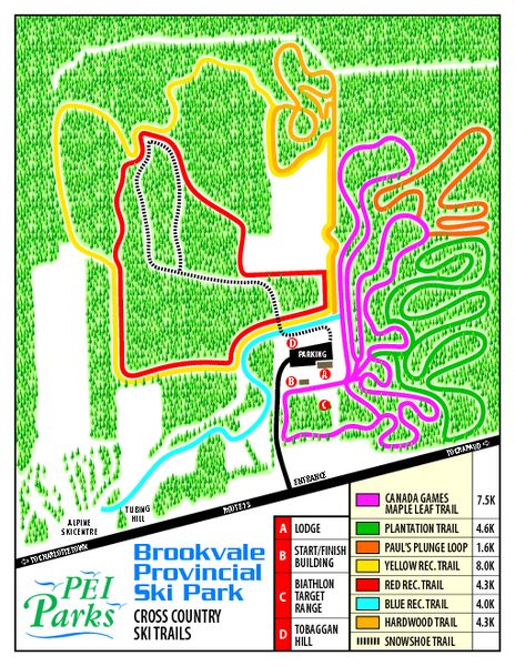 Brookvale Provincial Park Nordic Ski Trail Map