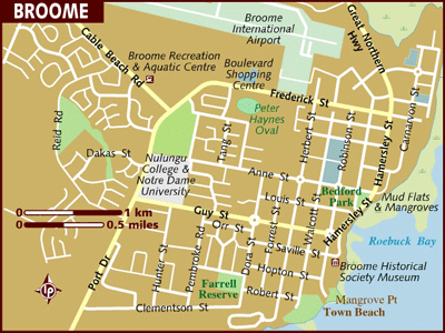 Broome, Australia City Map