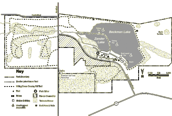 Browntown-Cadiz Springs State Recreation Area Map