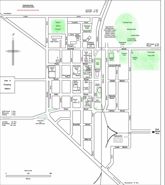 Bruce Rock Town Map