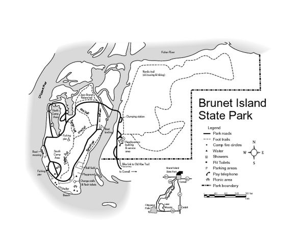 Brunet Island State Park Map Brunet Island State Park Map - Brunet Island State Park Wi Usa • Mappery