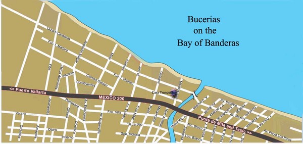 Bucerias Mexico Tourist Beach Map