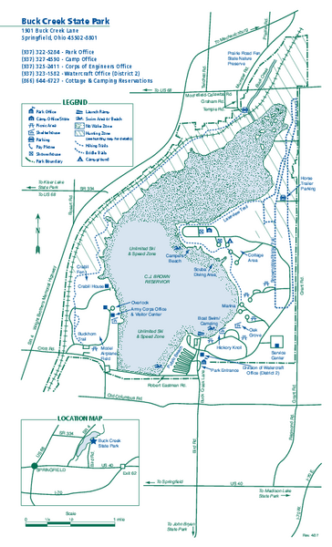 Buck Creek State Park map
