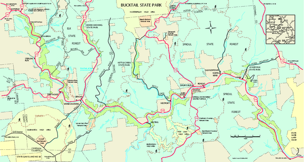 Bucktail State Park Natural Area map