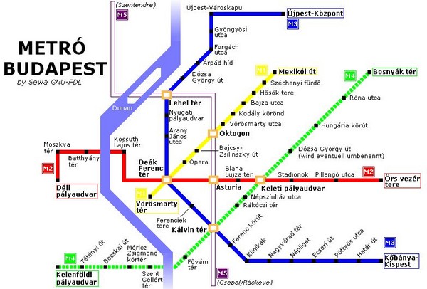 Budapest Metro Map